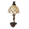 Krémová stolní lampa Tiffany Millie - 28*20*41 cm E14/max 1*25W