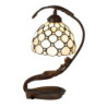 Krémová stolní lampa Tiffany Millie - 28*20*41 cm E14/max 1*25W