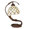 Krémová stolní lampa Tiffany Millie - 28*20*41 cm E14/max 1*25W