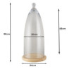Světle hnědý dřevěný podnos se skleněným poklopem Becca - Ø 24*56 cm