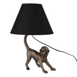 Stolní lampa Monkey s černým stínidlem - 29*27*43 cm E27