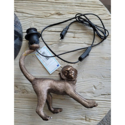 Stolní lampa Monkey s černým stínidlem - 29*27*43 cm E27