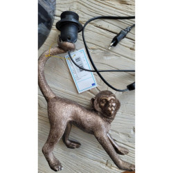 Stolní lampa Monkey s černým stínidlem - 29*27*43 cm E27