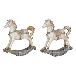 2ks Dekorativní soška houpacího koně -  7*2*8 cm