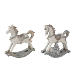 2ks Dekorativní soška houpacího koně -  7*2*8 cm