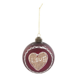 Vánoční ozdoba Love - Ø 8 cm - sada 4ks