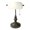 Kovová stolní lampa s bílým stínidlem Michel - Ø 27*40 cm E27/max 1*60W