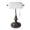 Kovová stolní lampa s bílým stínidlem Michel - Ø 27*40 cm E27/max 1*60W