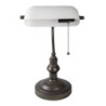 Kovová stolní lampa s bílým stínidlem Michel - Ø 27*40 cm E27/max 1*60W