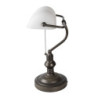 Kovová stolní lampa s bílým stínidlem Michel - Ø 27*40 cm E27/max 1*60W