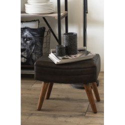 Černý skleněný svícen Black M - Ø 10*15 cm
