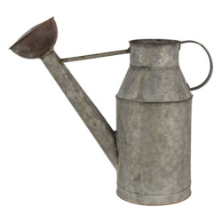Vysoká šedá kovová dekorativní konev - 46*18*41 cm