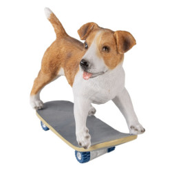 Dekorativní soška pejska na skateboardu - 18*9*18 cm