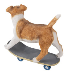 Dekorativní soška pejska na skateboardu - 18*9*18 cm