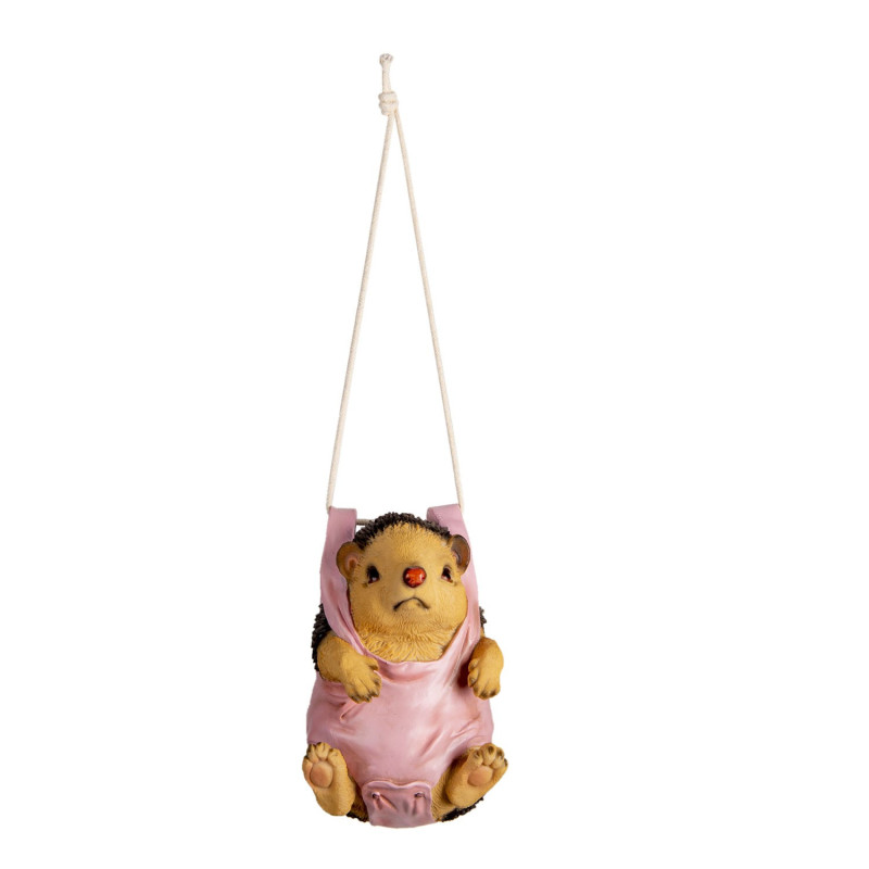 Závěsná dekorativní ozdoba ježek v růžových dupačkách - 13*10*17 cm