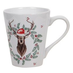 Vánoční hrneček s jelenem - Ø 9*10 cm / 300 ml