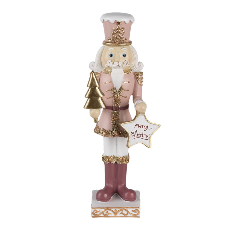 Dekorativní soška Louskáčka s cedulkou Merry Christmas - 9*7*22 cm