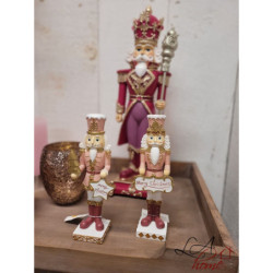 Dekorativní soška Louskáčka s cedulkou Merry Christmas - 9*7*22 cm