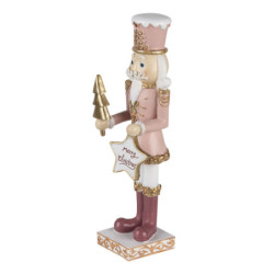 Dekorativní soška Louskáčka s cedulkou Merry Christmas - 9*7*22 cm