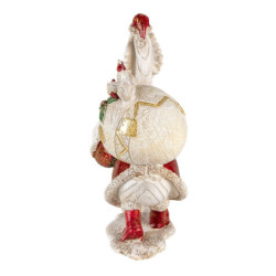 Dekorativní soška husy v santa oblečku - 11*7*17 cm