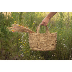 2 ks pletených dekorativních tašek Bibiana - Ø 31*22/34 / Ø 29*20/31 cm