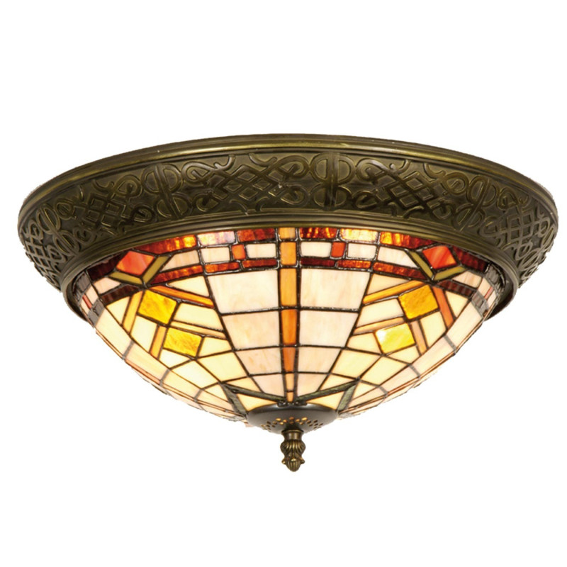 Stropní světlo Tiffany - Ø 38*19 cm 2x E14 / Max 40W