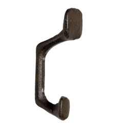 Hnědý litinový nástěnný háček- 4*4*11 cm