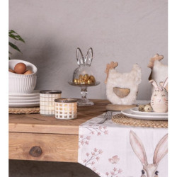 Bílý skleněný svícen Ilana - Ø 8*9 cm