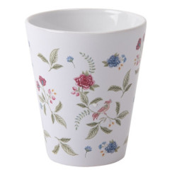 Bílý hrneček s potiskem květin Bloom Like Wildflowers - Ø 9*10 cm / 300 ml