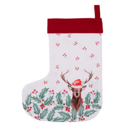 Vánoční punčocha s jelenem Holly Christmas - 30*40 cm