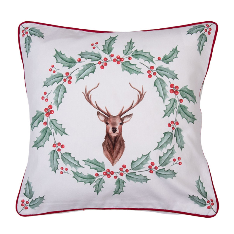 Povlak na polštář s motivem jelena Holly Christmas - 40*40 cm