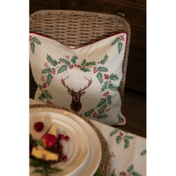 Povlak na polštář s motivem jelena Holly Christmas - 40*40 cm