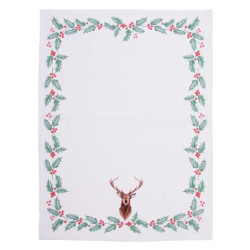 Bavlněná utěrka Holly Christmas - 50*70 cm