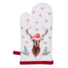 Kuchyňská bavlněná chňapka Holly Christmas s jelenem - 12*21 cm