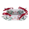Textilní košík na pečivo Holly Christmas - 35*35*8 cm