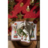 Porcelánový dezertní talíř s cesmínou Holly Christmas - Ø 20 cm