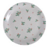 Porcelánový dezertní talíř s cesmínou Holly Christmas - Ø 20 cm