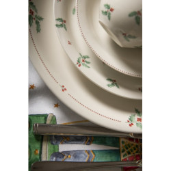 Šálek s podšálkem Holly Christmas - Ø 15*7 cm / 200 ml
