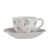Šálek s podšálkem Holly Christmas - Ø 15*7 cm / 200 ml