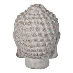 Dekorace šedá hlava Buddhy L - 17*17*24 cm