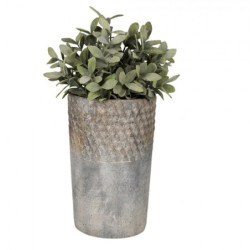 Šedý antik cementový vysoký květináč S - Ø 12*19 cm