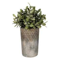 Šedý antik cementový vysoký květináč - Ø 24*39 cm