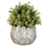 Cementový obal na květináč s peříčky Lify - Ø 15*13 cm