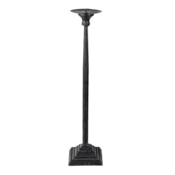 Kovový černý svícen s patinou Filicia - Ø 10*44 cm