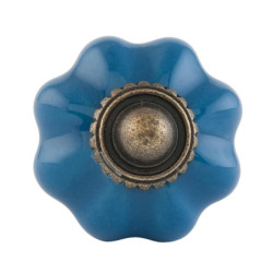 Keramická úchytka Candela modrá - Ø 3 cm