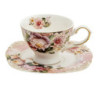 Porcelánový šálek s podšálkem Garden - 12*9*7 / Ø 15*1 cm / 200 ml