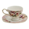Porcelánový šálek s podšálkem Garden - 12*9*7 / Ø 15*1 cm / 200 ml