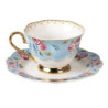 Porcelánový šálek s podšálkem Blue Garden II - 12*9*7 / Ø 15*2 cm / 160 ml