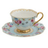 Porcelánový šálek s podšálek Blue Garden - 12*9*7 / Ø 15*2 cm / 160 ml