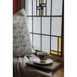 Porcelánový šálek s podšálkem Black Garden - 12*9*6 / Ø 15*2 cm / 200 ml